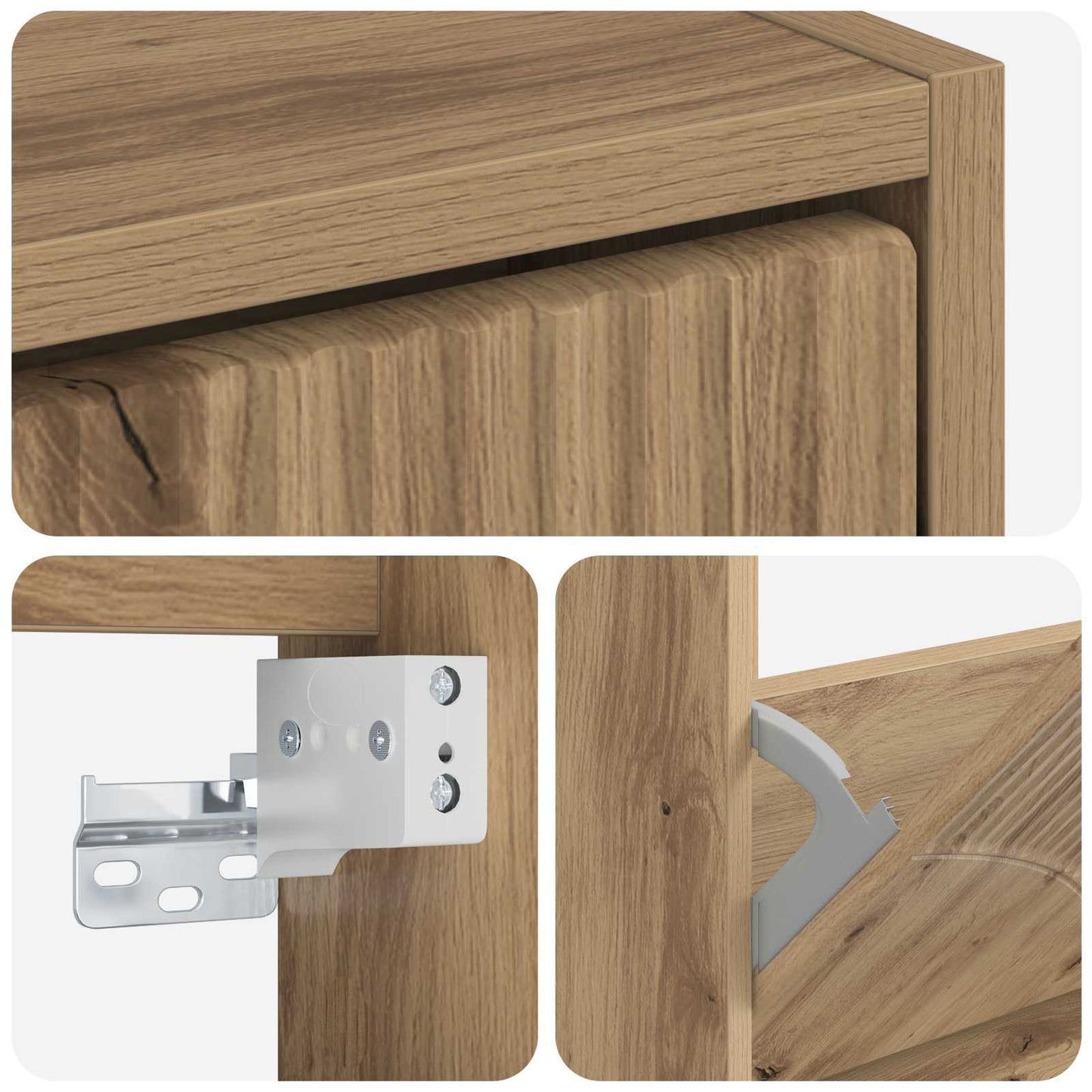 Wall-Mounted Shoe Cabinet HOORN 71 x 17 x 43 cm Engineered Wood