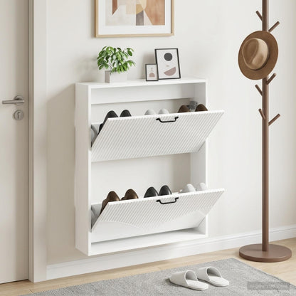 Wall-Mounted Shoe Cabinet HOORN 71 x 17 x 86 cm Engineered Wood