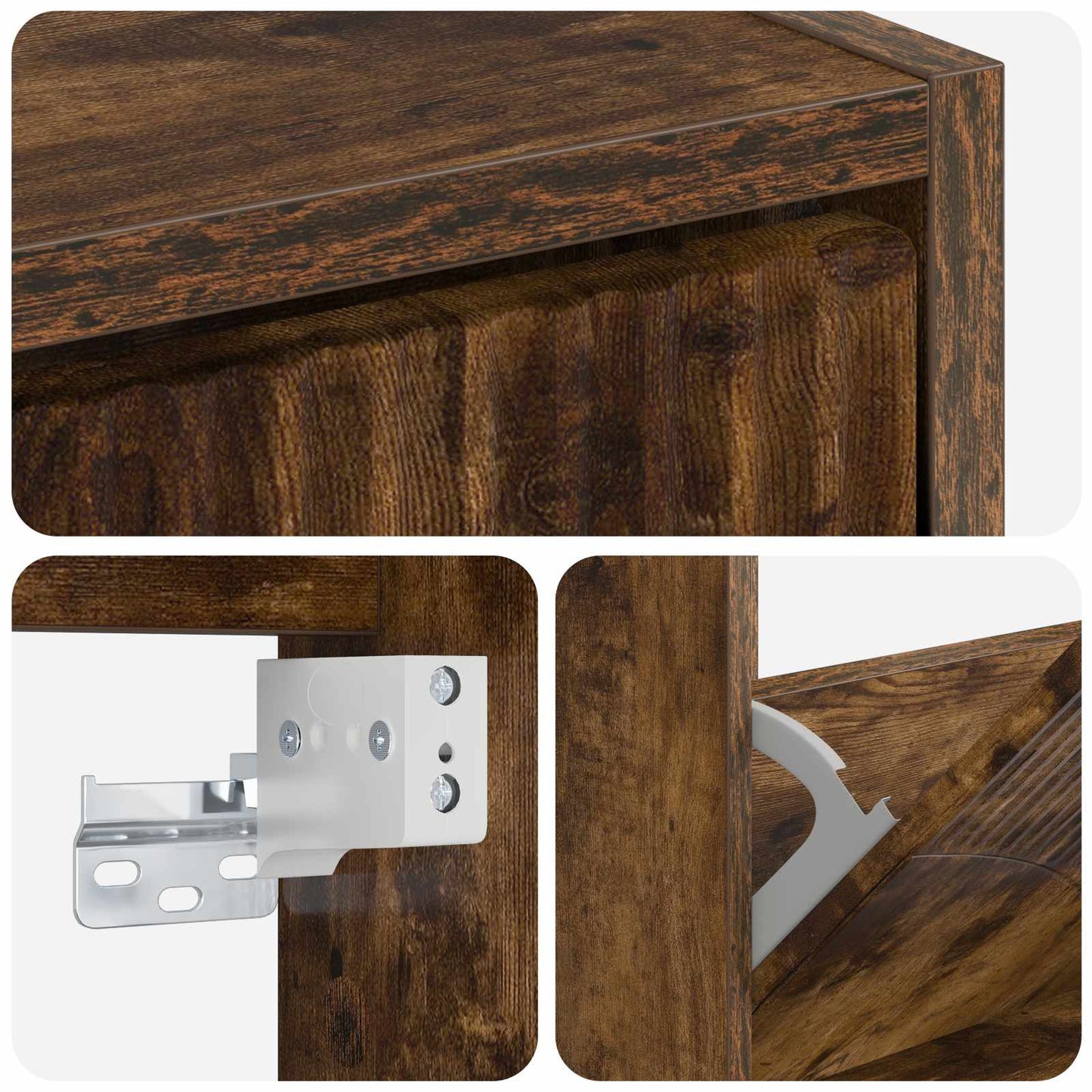 Wall-Mounted Shoe Cabinet HOORN 71 x 17 x 86 cm Engineered Wood