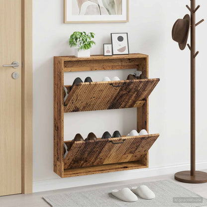 Wall-Mounted Shoe Cabinet HOORN 71 x 17 x 86 cm Engineered Wood