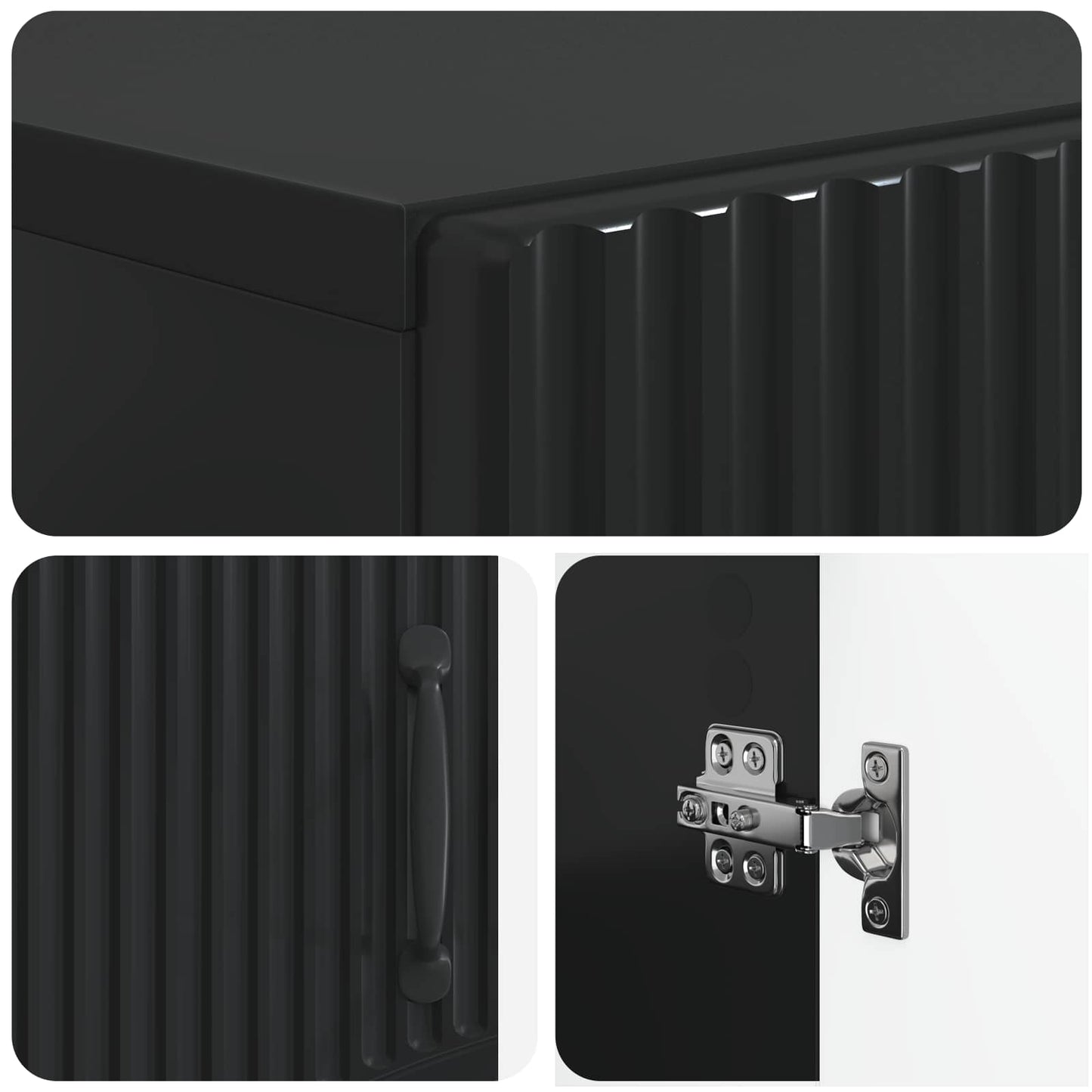 Shoe Cabinet HOORN 59.5 x 39.5 x 87 cm Engineered Wood Black