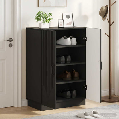 Shoe Cabinet HOORN 59.5 x 39.5 x 87 cm Engineered Wood Black