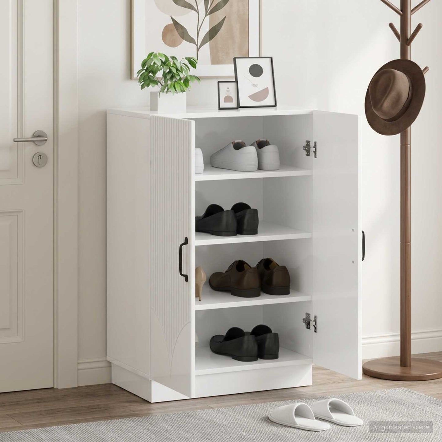 Shoe Cabinet HOORN 59.5 x 39.5 x 87 cm Engineered Wood