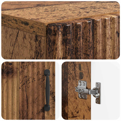 Shoe Cabinet HOORN 59.5 x 39.5 x 87 cm Engineered Wood Old Wood