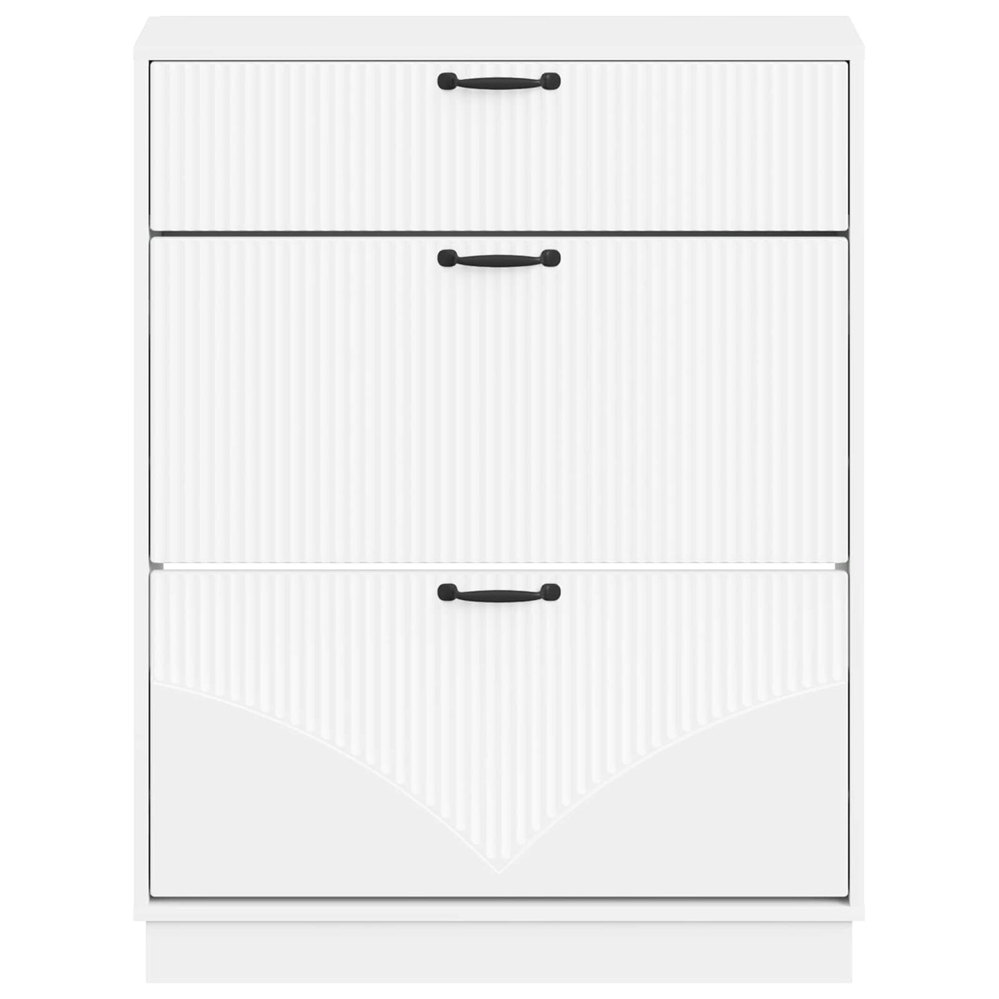 Shoe Cabinet HOORN 78 x 24 x 100 cm Engineered Wood White