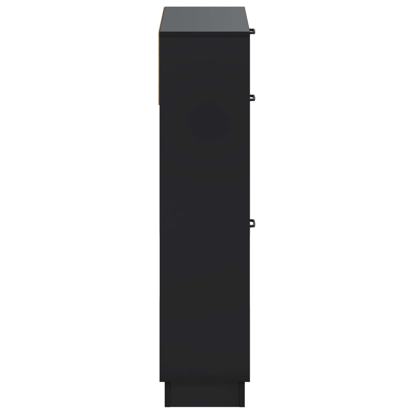 Shoe Cabinet HOORN 78 x 24 x 100 cm Engineered Wood Black