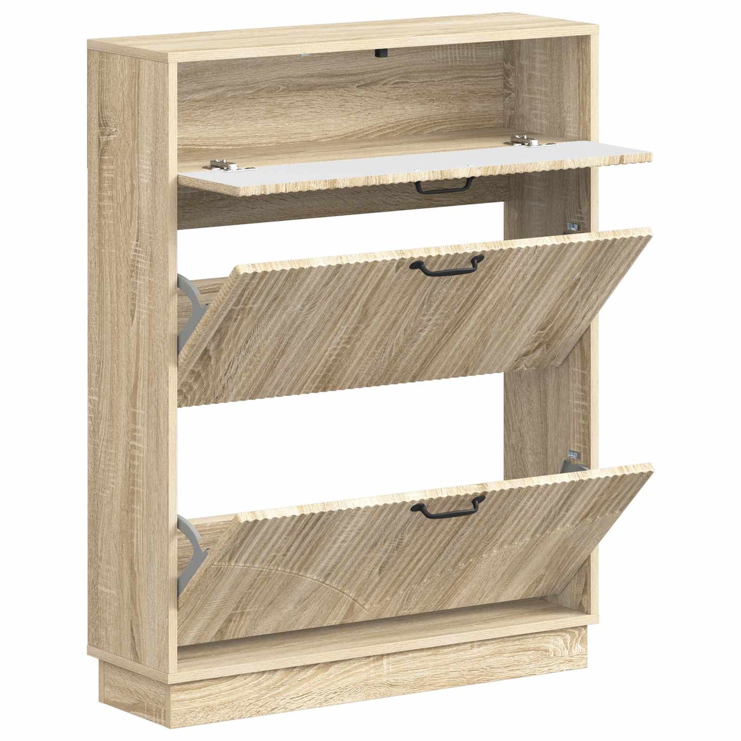 Shoe Cabinet HOORN 78 x 24 x 100 cm Engineered Wood Sonoma Oak