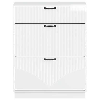 Shoe Cabinet HOORN 78 x 24 x 100 cm Engineered Wood