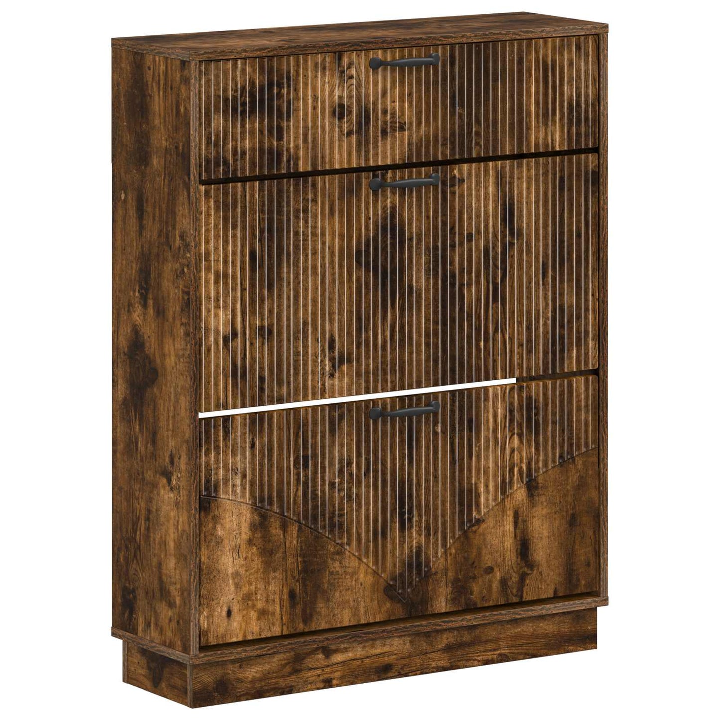 Shoe Cabinet HOORN 78 x 24 x 100 cm Engineered Wood Smoked Oak
