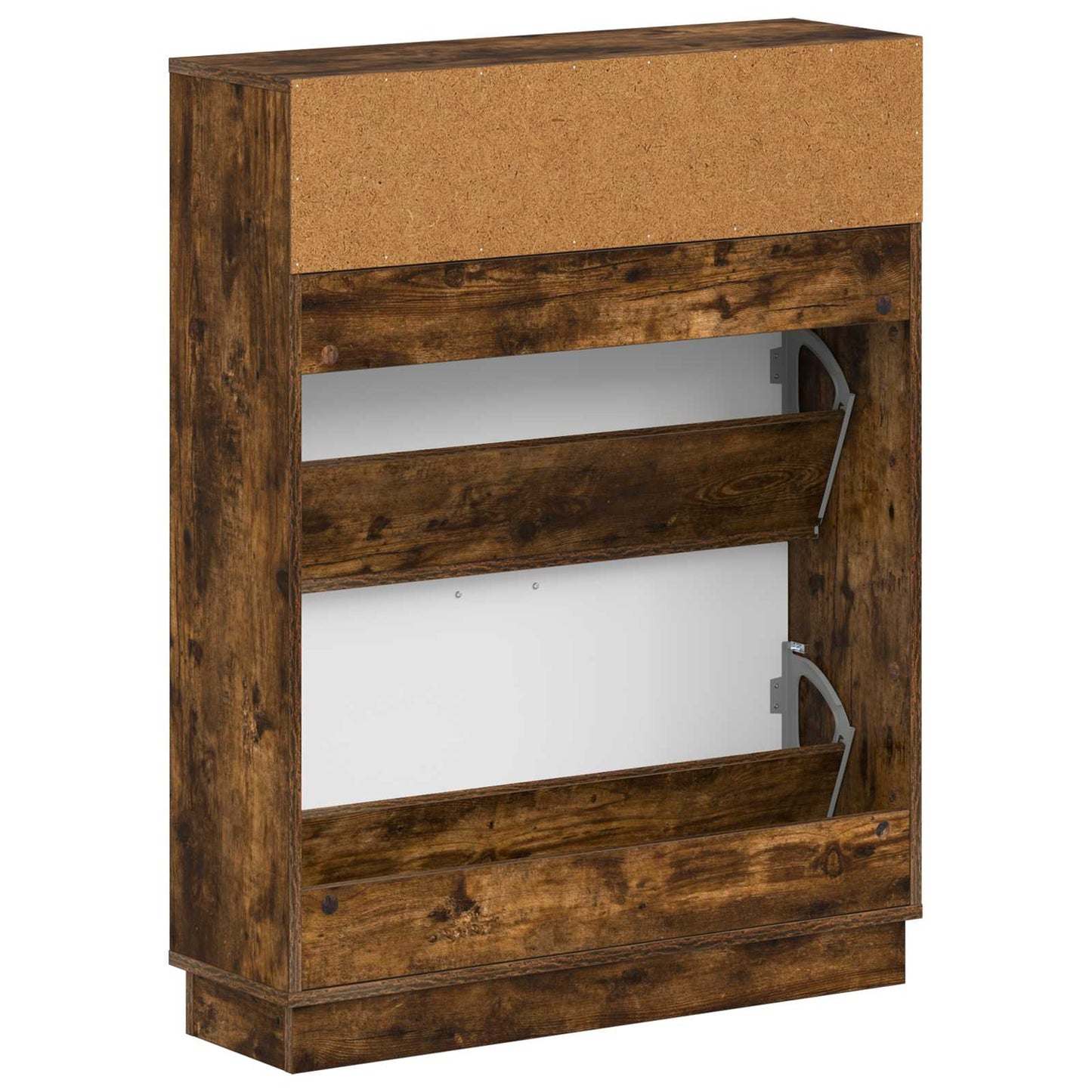 Shoe Cabinet HOORN 78 x 24 x 100 cm Engineered Wood Smoked Oak