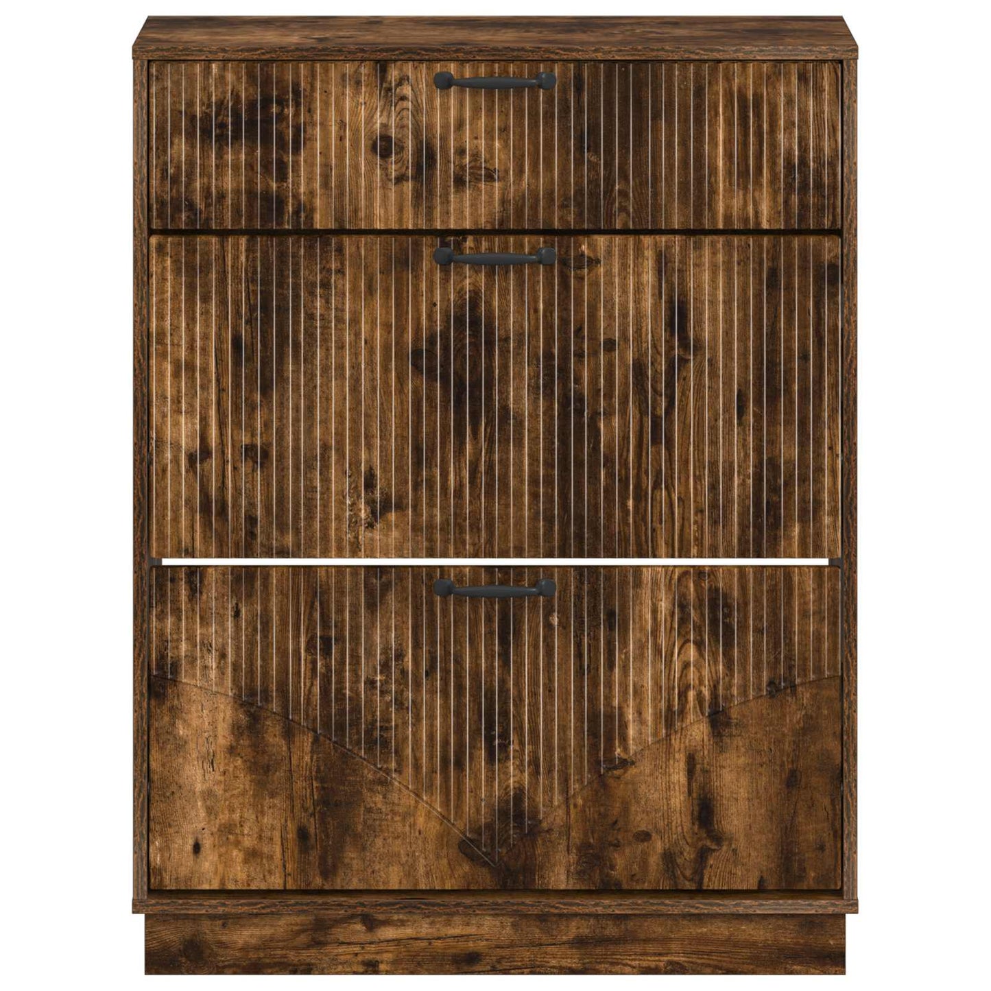 Shoe Cabinet HOORN 78 x 24 x 100 cm Engineered Wood Smoked Oak