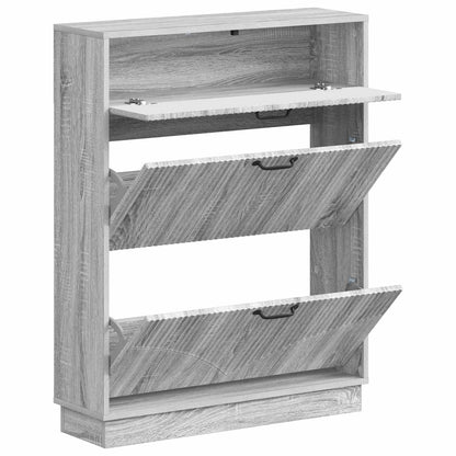 Shoe Cabinet HOORN 78 x 24 x 100 cm Engineered Wood Grey Sonoma