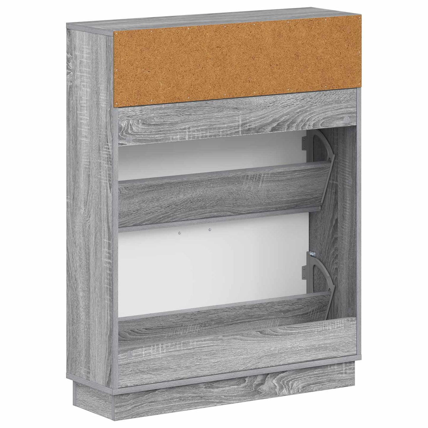Shoe Cabinet HOORN 78 x 24 x 100 cm Engineered Wood Grey Sonoma