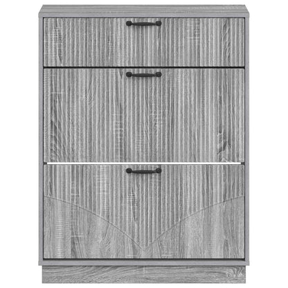 Shoe Cabinet HOORN 78 x 24 x 100 cm Engineered Wood Grey Sonoma