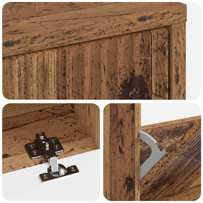 Shoe Cabinet HOORN 78 x 24 x 100 cm Engineered Wood Old Wood