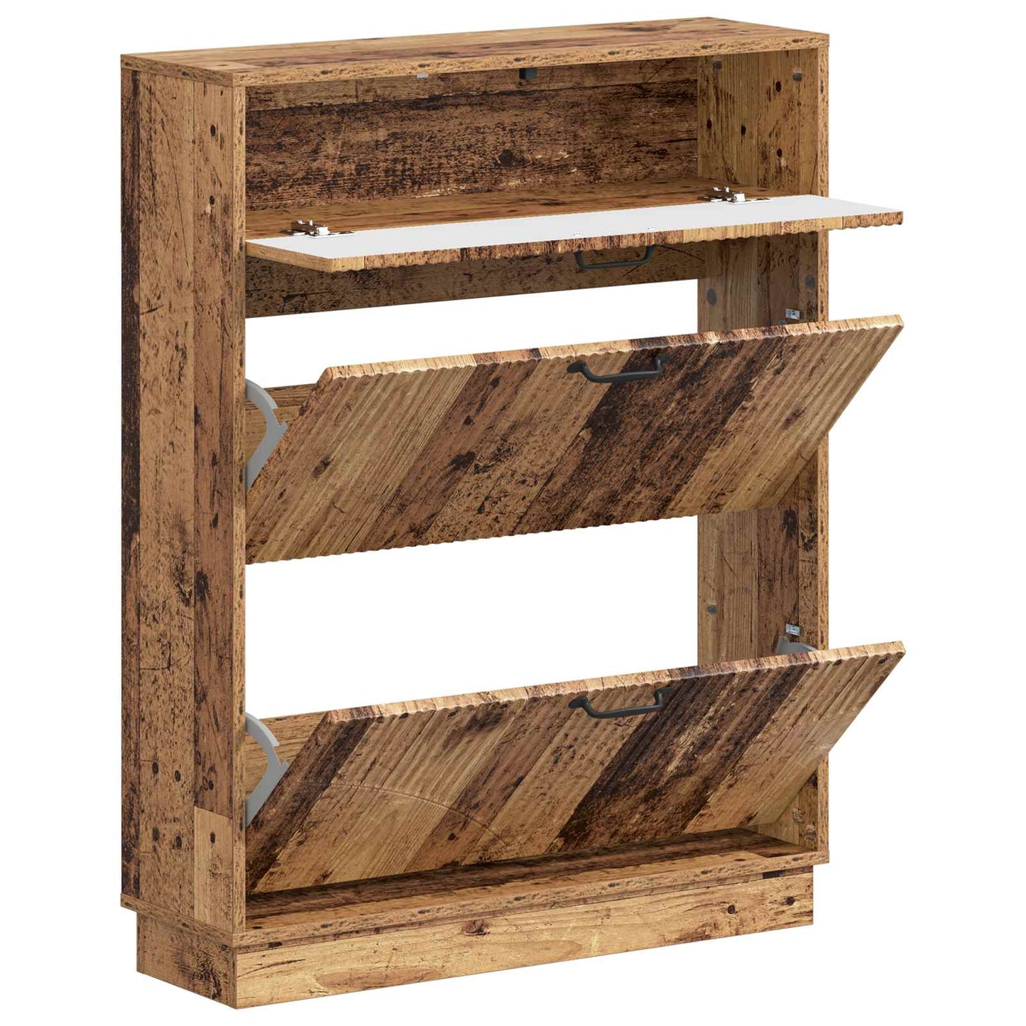 Shoe Cabinet HOORN 78 x 24 x 100 cm Engineered Wood Old Wood
