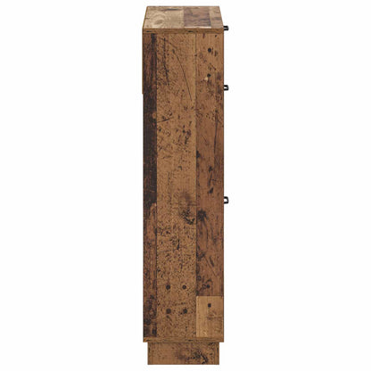Shoe Cabinet HOORN 78 x 24 x 100 cm Engineered Wood Old Wood