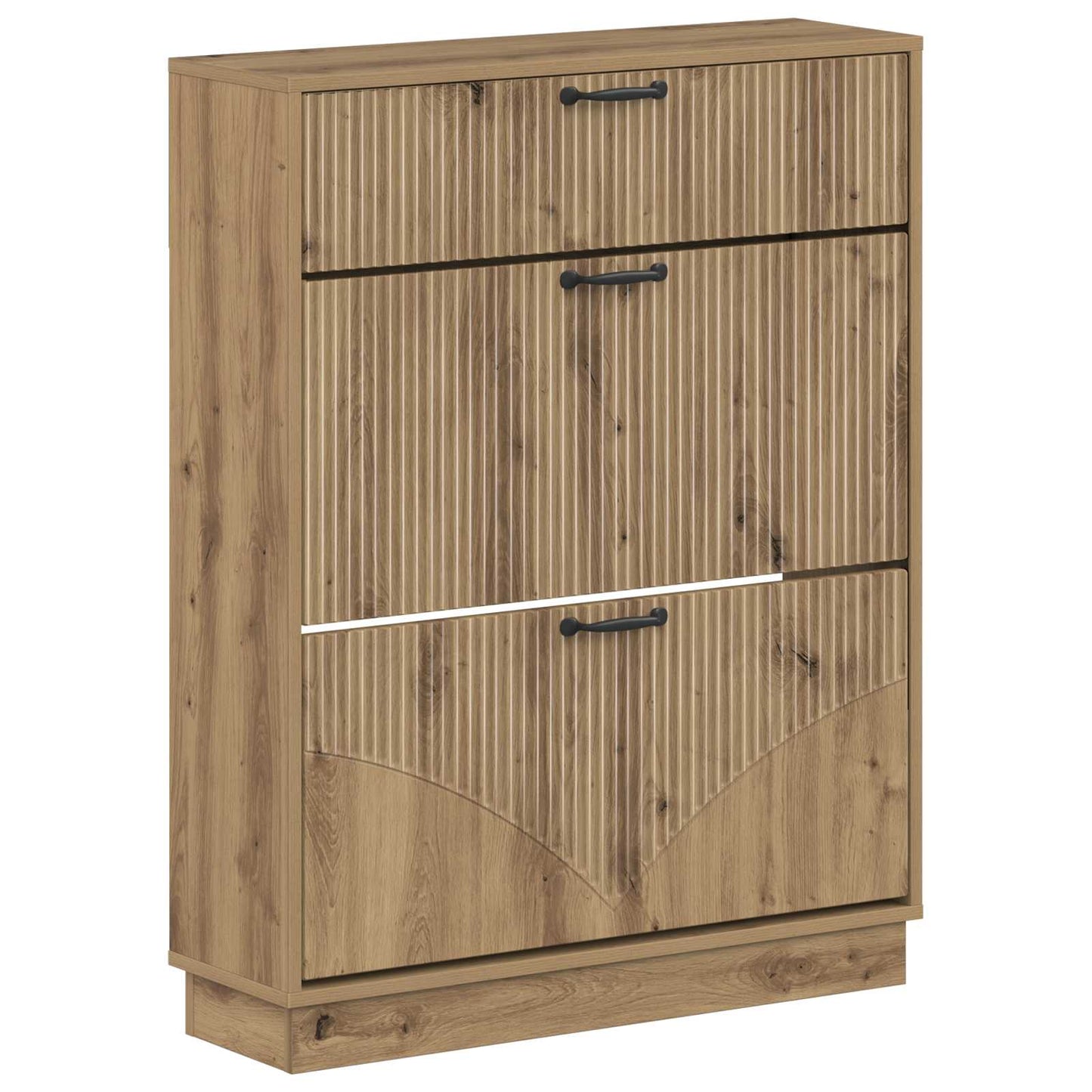 Shoe Cabinet HOORN 78 x 24 x 100 cm Engineered Wood Artisan Oak