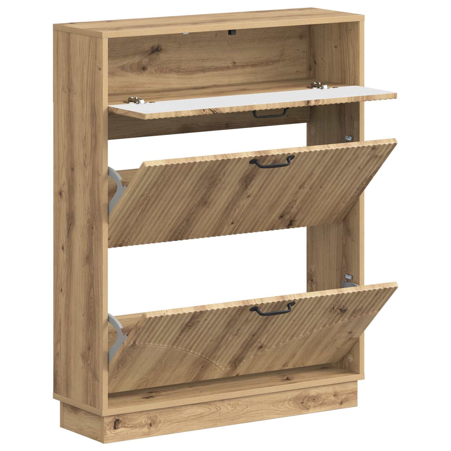 Shoe Cabinet HOORN 78 x 24 x 100 cm Engineered Wood Artisan Oak