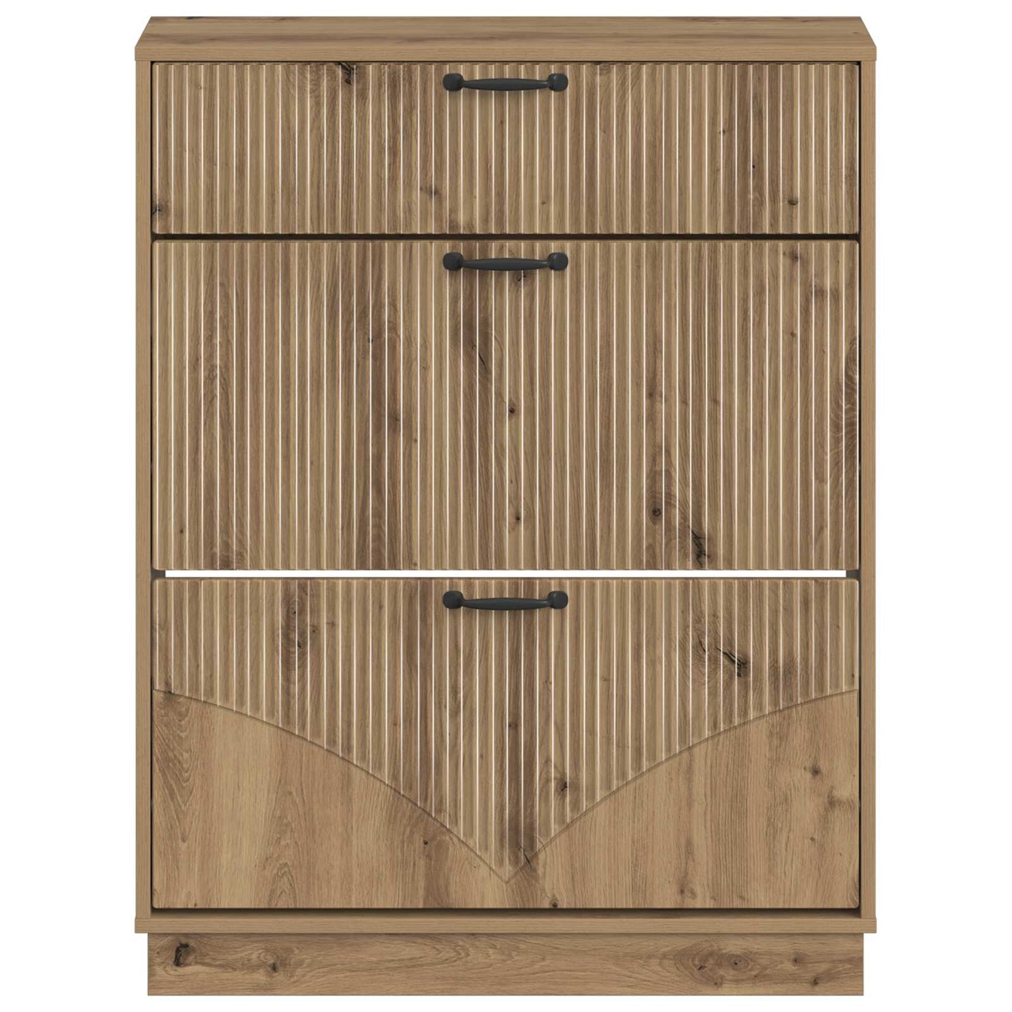 Shoe Cabinet HOORN 78 x 24 x 100 cm Engineered Wood Artisan Oak