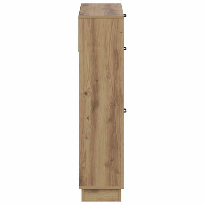 Shoe Cabinet HOORN 78 x 24 x 100 cm Engineered Wood Artisan Oak