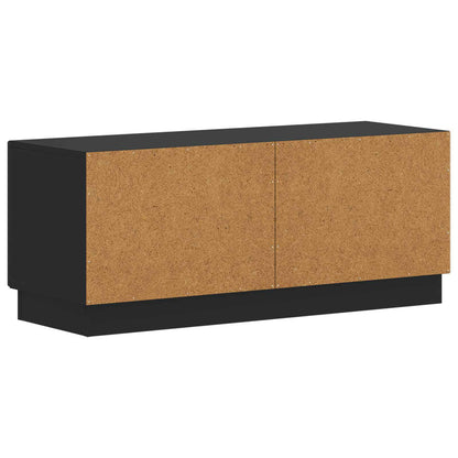 TV Cabinet Black Engineered Wood