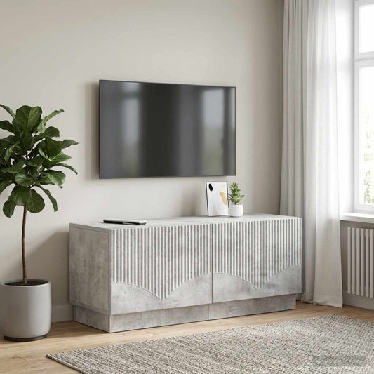 TV Cabinet Concrete Grey Engineered Wood