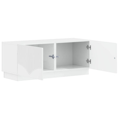 TV Cabinet High Gloss White Engineered Wood