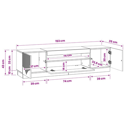 LED TV Cabinet Sonoma Oak Engineered Wood