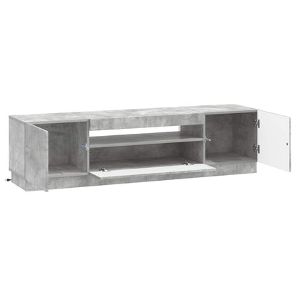 LED TV Cabinet Concrete Grey Engineered Wood