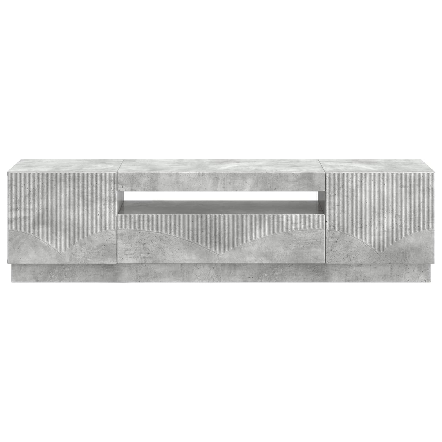 LED TV Cabinet Concrete Grey Engineered Wood