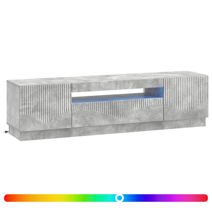 LED TV Cabinet Concrete Grey Engineered Wood