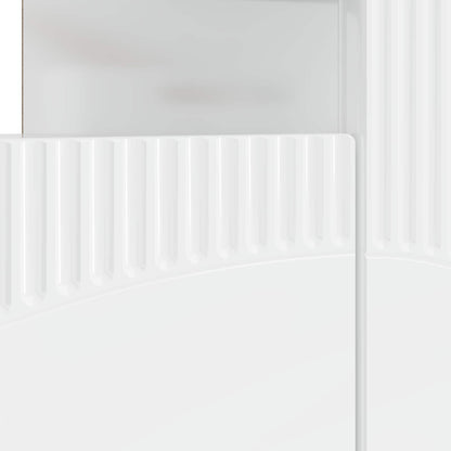 LED TV Cabinet High Gloss White Engineered Wood