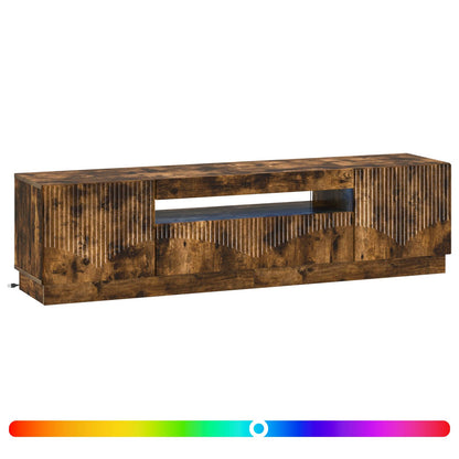 LED TV Cabinet Smoked Oak Engineered Wood