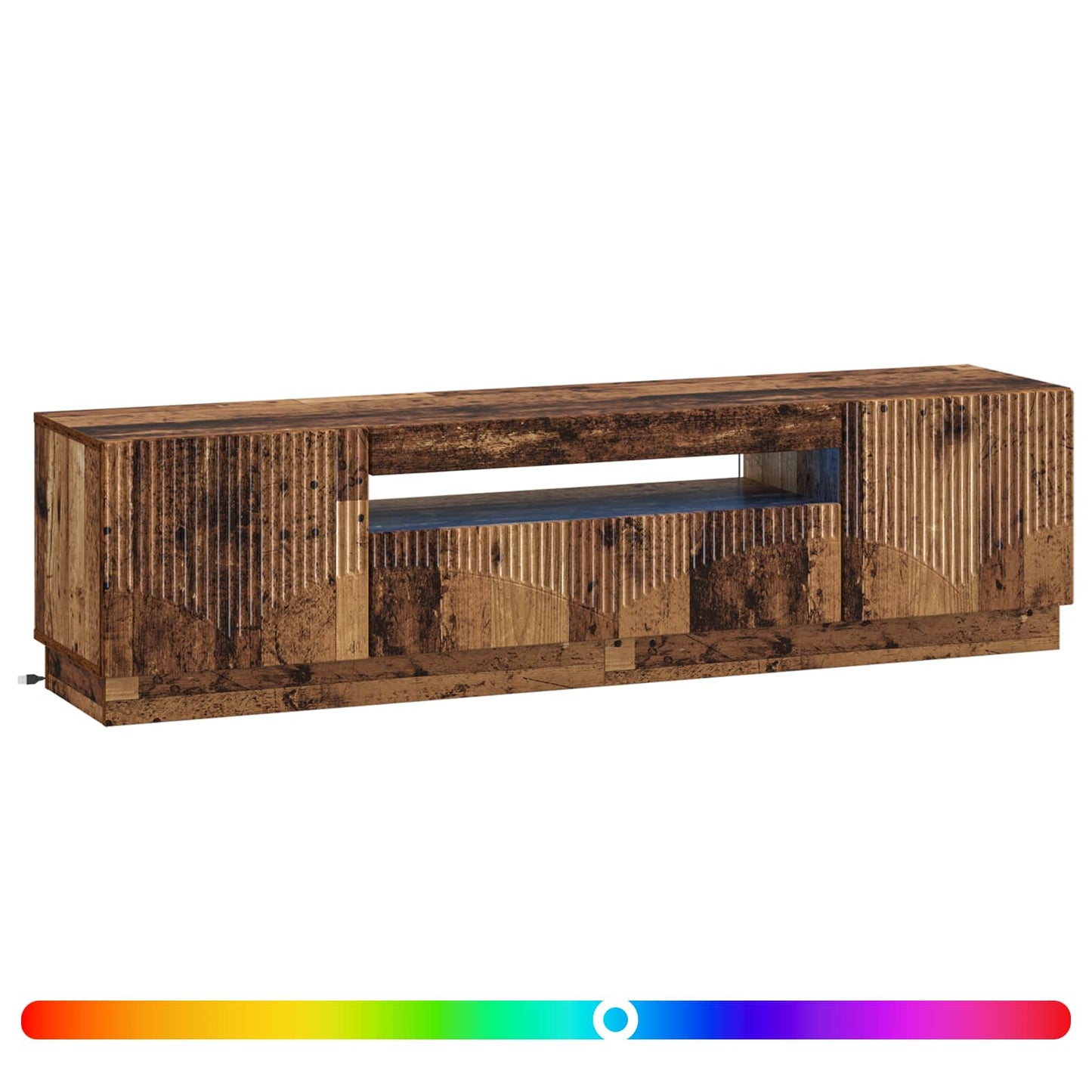 LED TV Cabinet Old Wood Engineered Wood