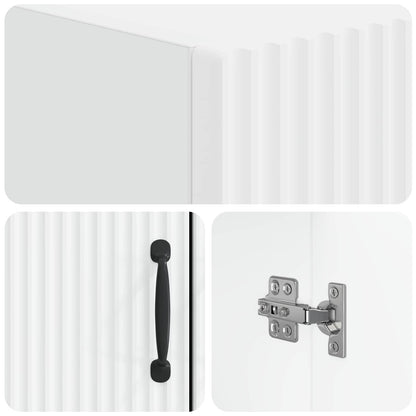 Toilet Cabinet HOORN White 66 x 25.5 x 190 cm Engineered Wood