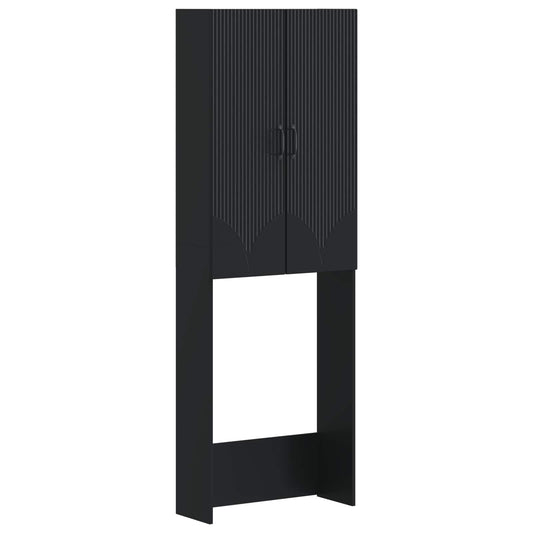 Toilet Cabinet HOORN Black 66 x 25.5 x 190 cm Engineered Wood