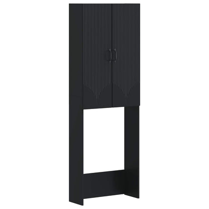 Toilet Cabinet HOORN Black 66 x 25.5 x 190 cm Engineered Wood
