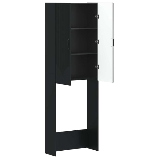 Toilet Cabinet HOORN Black 66 x 25.5 x 190 cm Engineered Wood