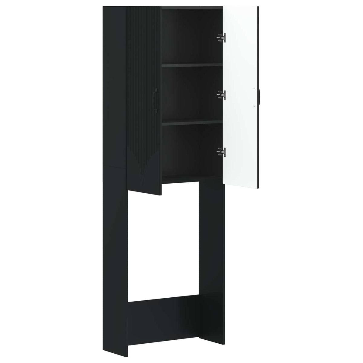 Toilet Cabinet HOORN Black 66 x 25.5 x 190 cm Engineered Wood