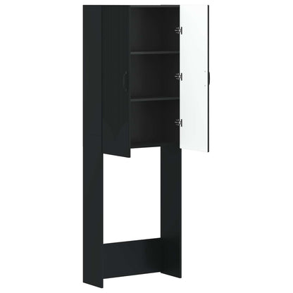 Toilet Cabinet HOORN Black 66 x 25.5 x 190 cm Engineered Wood