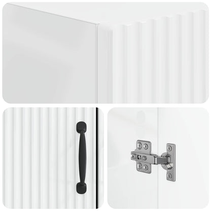 Toilet Cabinet HOORN High Gloss White 66 x 25.5 x 190 cm
