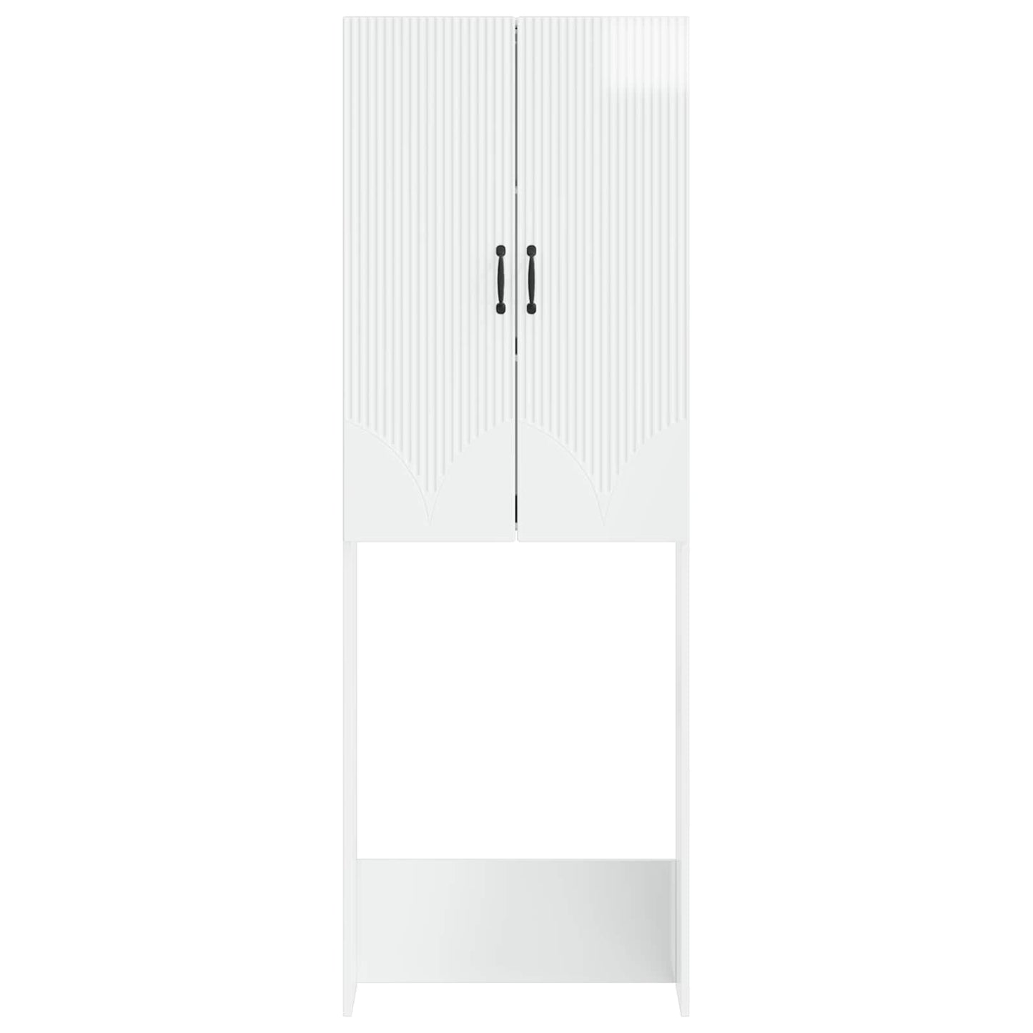 Toilet Cabinet HOORN High Gloss White 66 x 25.5 x 190 cm