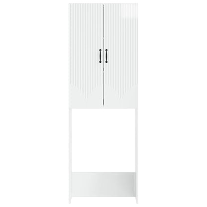Toilet Cabinet HOORN High Gloss White 66 x 25.5 x 190 cm