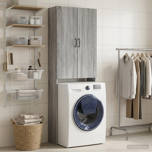 Toilet Cabinet HOORN Grey Sonoma 66 x 25.5 x 190 cm