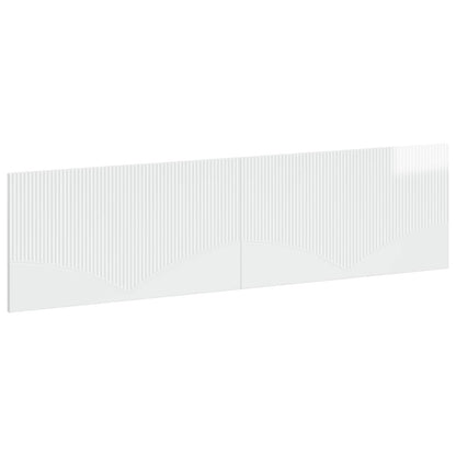 Wall-Mounted Headboard HOORN High Gloss White Engineered Wood