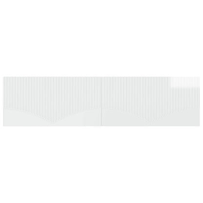 Wall-Mounted Headboard HOORN High Gloss White Engineered Wood