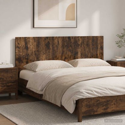 Wall-Mounted Headboard HOORN Smoked Oak Engineered Wood