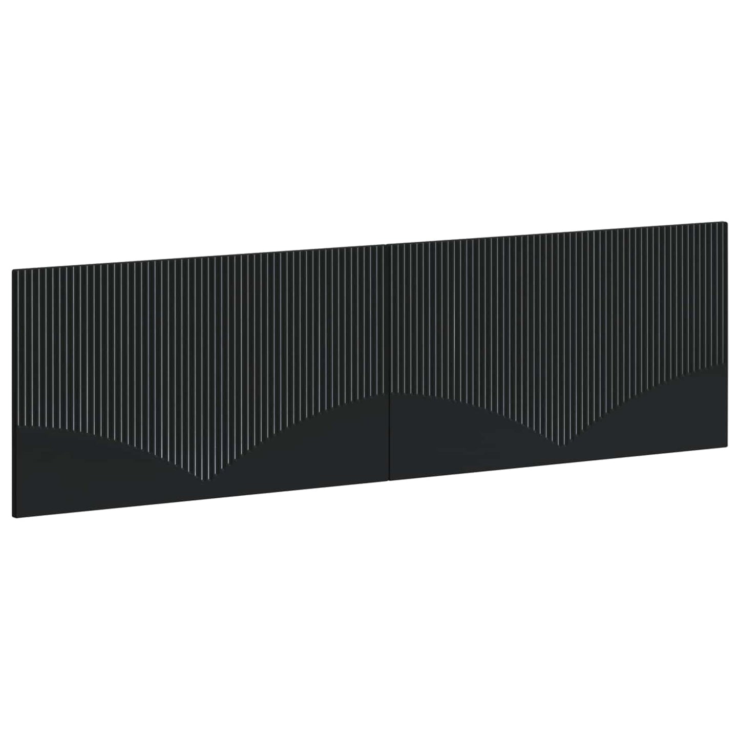Wall-Mounted Headboard HOORN Black Engineered Wood