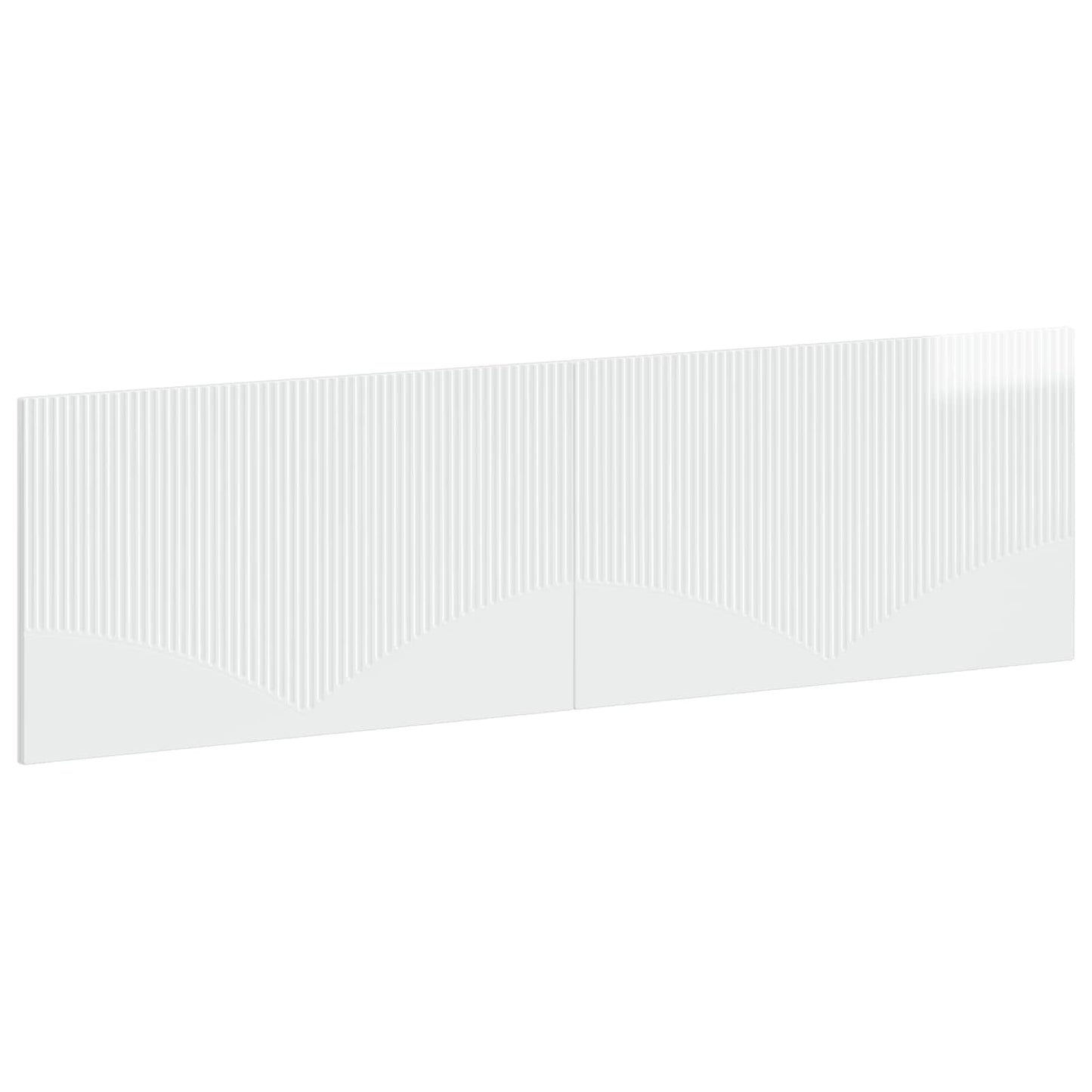 Wall-Mounted Headboard HOORN High Gloss White Engineered Wood